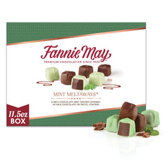 Fannie May front box view showing 11.5 oz gift packaging and brand appeal