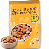 Farm Fresh Nuts front packaging showing roasted salted almonds and brand