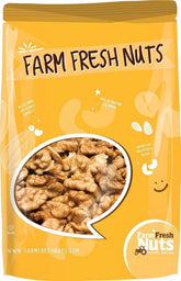 Farm Fresh Nuts front packaging showing 1 lb resealable bag and branding benefit freshness