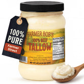 Farmer Bob's front label on 30 oz jar showing product name and clarity benefit