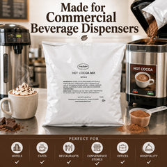 Farmer Brothers powder being poured into beverage dispenser for fast refills