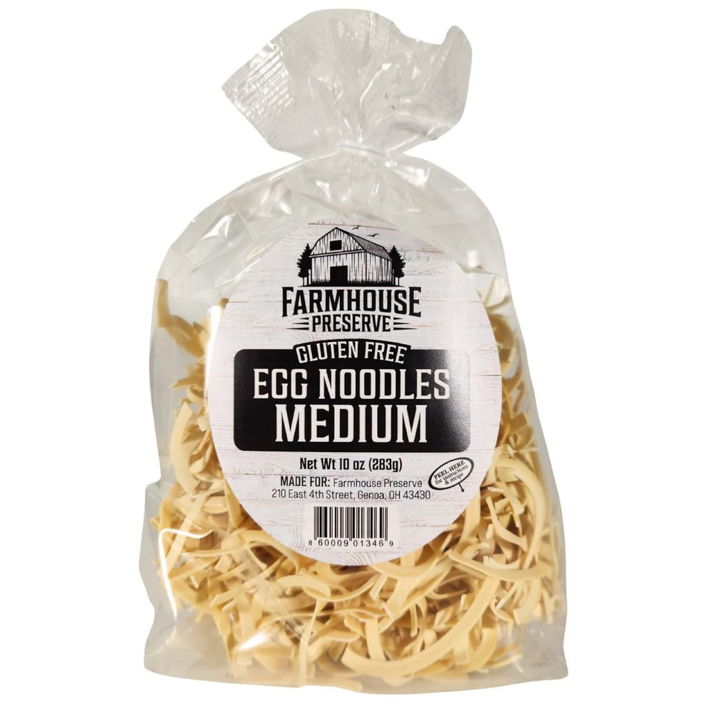 Farmhouse Preserve front packaging showing gluten-free noodles and product benefit
