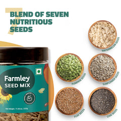 Farmley spoon serving seeds demonstrating easy portioning and convenience