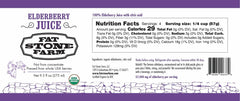 Fat Stone Farm glass bottle close-up label emphasizing organic quality