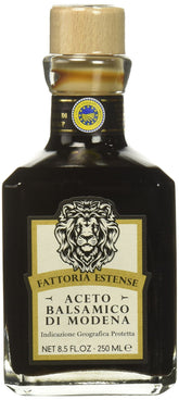 Fattoria Estense front packaging showing elegant label and size benefits