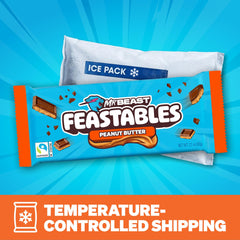 Feastables MrBeast king size bar broken into pieces for easy sharing