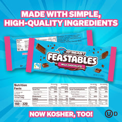 Feastables MrBeast broken bar pieces on a plate ready to share and snack