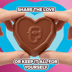Feastables open box with twenty heart cups ready to share and display