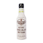 Fee Brothers front label showing Aztec Chocolate bitters and brand identity benefit clarity