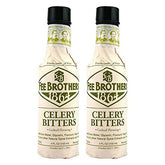 Fee Brothers celery bitters two-pack front view showing bottles and label for bar-ready savory flavor