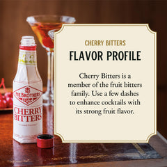 Fee Brothers cherry bitters close-up texture showing deep red liquid richness