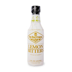 Fee Brothers lemon cocktail bitters front label showing bottle and volume benefit clarity