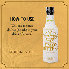 Fee Brothers lemon bitters pouring a dash into a mixing glass to show precise control