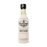 Fee Brothers bottle front label showing classic bitters brand and benefit