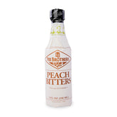 Fee Brothers peach bottle front showing product and easy dosing benefit