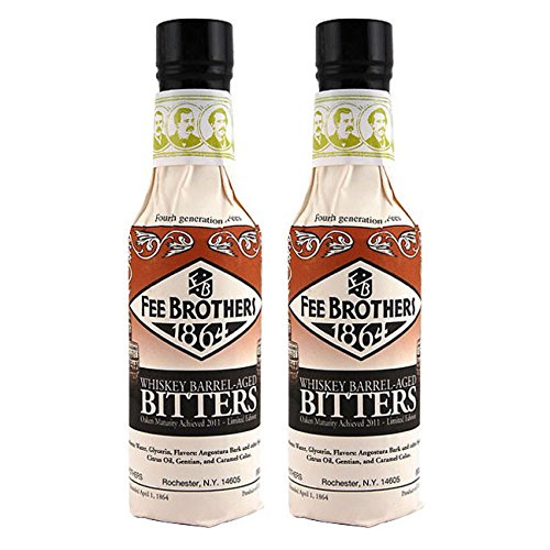 Fee Brothers bottle front packaging showing 5 oz two-pack and cocktail-ready benefit
