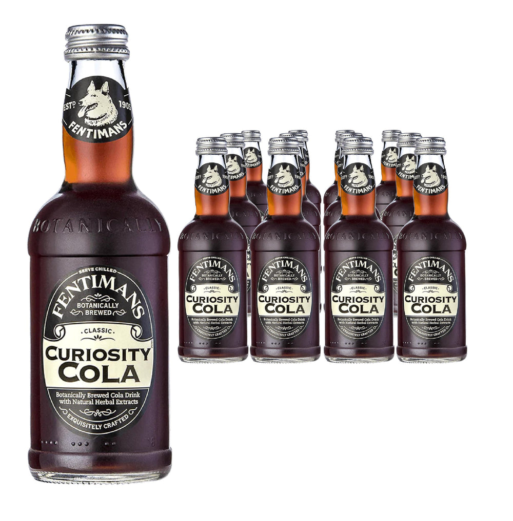 Fentimans front packaging showing 12-pack and premium glass bottles benefit: clear product identity