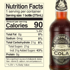 Fentimans label close-up highlighting ingredients and craft-brewed authenticity benefit
