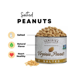 FERIDIES salted peanut surface detail with oil sheen, showing fresh roast quality