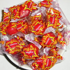 Ferrara ATOMIC FireBall front packaging showing one-pound bag and bold branding for party-ready supply