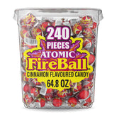 Ferrara Wonka Atomic Fireball front packaging showing 240-count convenience