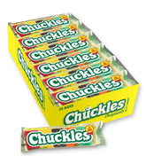 Ferrara Wonka Chuckles front packaging showing colorful bars and brand logo for quick recognition