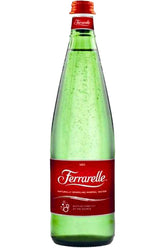 Ferrarelle front glass bottle showing elegant packaging and preserved natural taste
