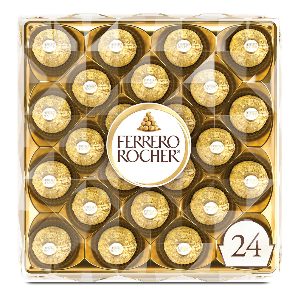 Ferrero Rocher front box view showing elegant packaging and gifting appeal