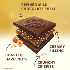 Ferrero Rocher cross section revealing hazelnut pieces and silky filling