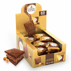 Ferrero Rocher front box showing gold 60-count packaging and gifting appeal