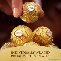 Ferrero Rocher single unwrapped close-up displaying layers and creamy center benefit