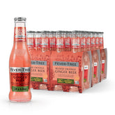 Fever‑Tree bottle front showing label and premium glass — crisp serving appeal