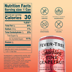 Fever-Tree label close-up highlighting ingredients and premium quality