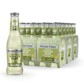 fever-tree ginger beer front pack showing clear glass bottles and premium mixer appeal