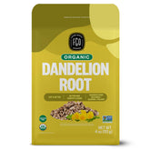 FGO dandelion root front packaging showing organic seal and benefit fresh storage