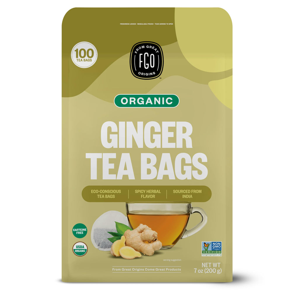 FGO front packaging showing resealable pouch and organic seal, preserves freshness