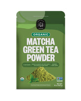 FGO matcha front packaging shows 16oz resealable bag and organic seals