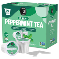 FGO close-up of a peppermint K-Cup pod highlighting pod detail and easy use