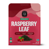 FGO front pouch showing organic red raspberry leaf labeling and benefits