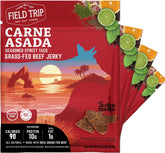 Field Trip front packaging showing carne asada flavor and four-pack convenience