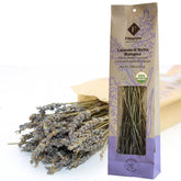 FILIPPONE front view of dried lavender bunch showing organic label and compact packaging benefit