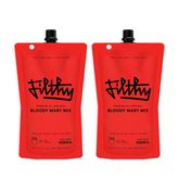Filthy Food front pouch showing product branding and pour spout benefit