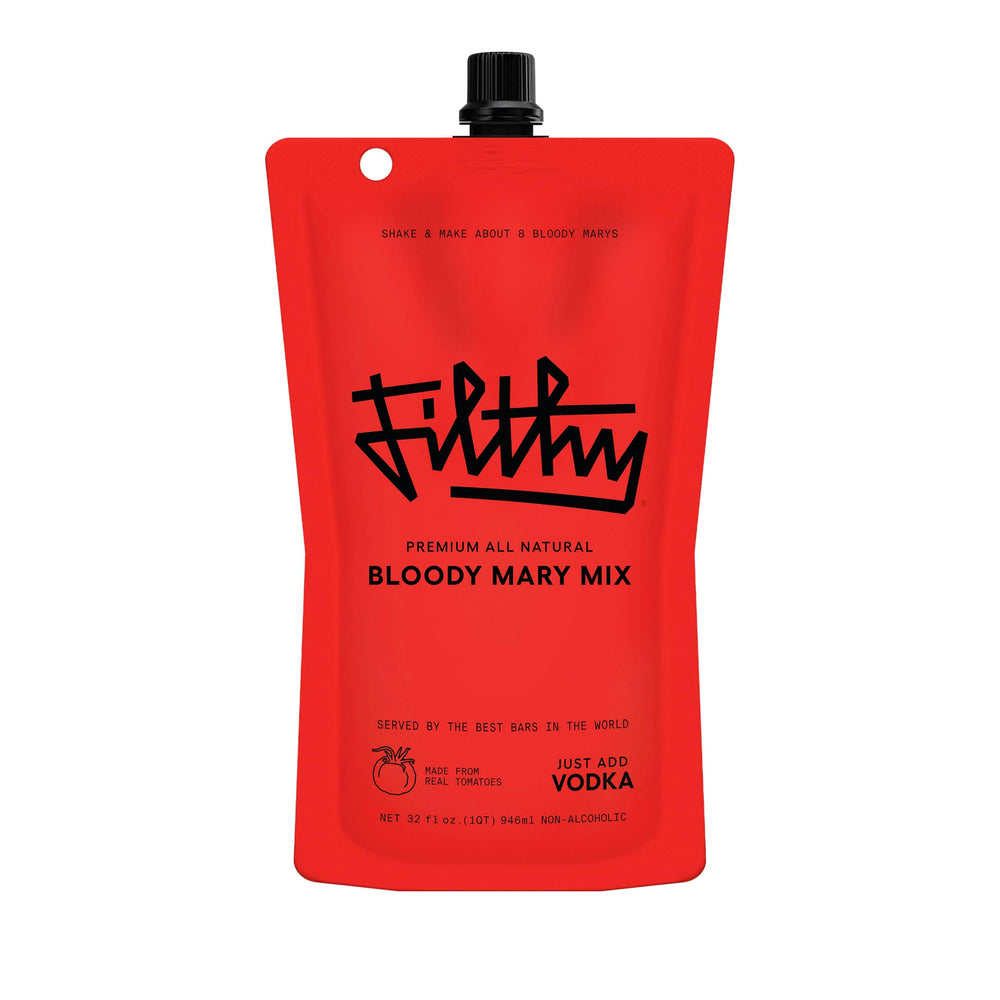 Filthy Bloody Mary pouch front view showing label and premium look for easy recognition