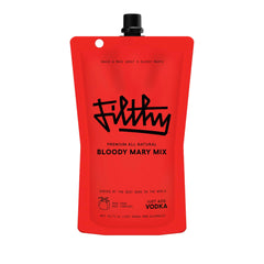 Filthy Bloody Mary pouch front view showing label and premium look for easy recognition