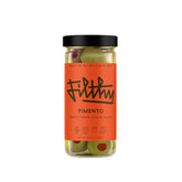 Filthy Food front jar view showing label and premium garnish appeal