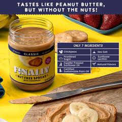 Finally jar open with spoon scooping spread showing creamy texture
