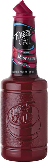 Finest Call front packaging showing vibrant raspberry puree and label benefit