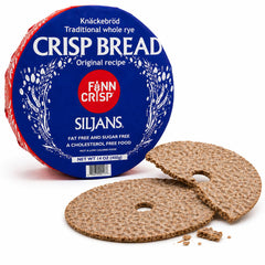 Finn Crisp front packaging showing Siljans wheels and brand benefits
