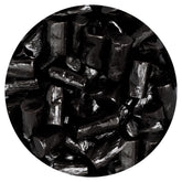 THE HAMPTON CANDY COMPANY front packaging of Finnska sugar free black licorice, clear branding and quantity