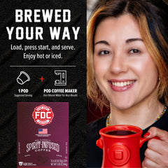 Fire Department Coffee pod top seal label clear branding and freshness protection for easy brewing